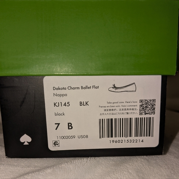 Kate Spade Dakota Charm Women's Black Ballet Flats Size 7 - Picture 8 of 8